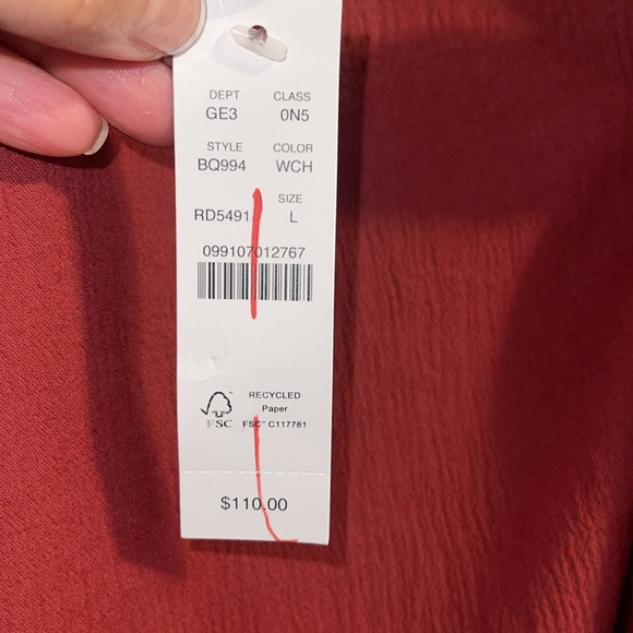 Jcrew burgundy cover up open on side includes earrings - Picture 3 of 5